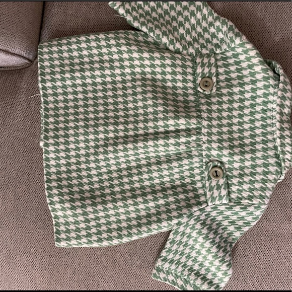 Houndstooth Cropped Blouse - Picture 5 of 6